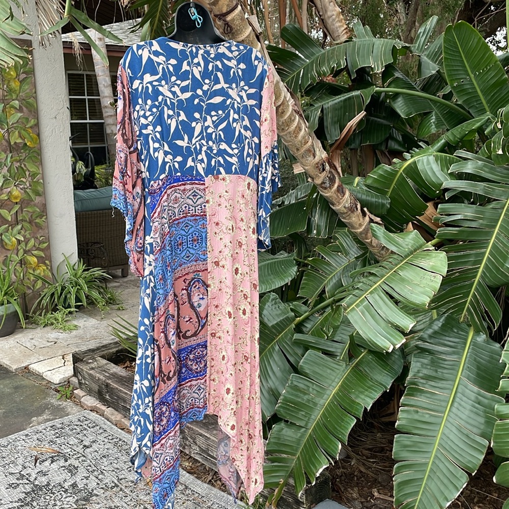 Umgee bohemian patchwork, statement, sleeves, asy… - image 4